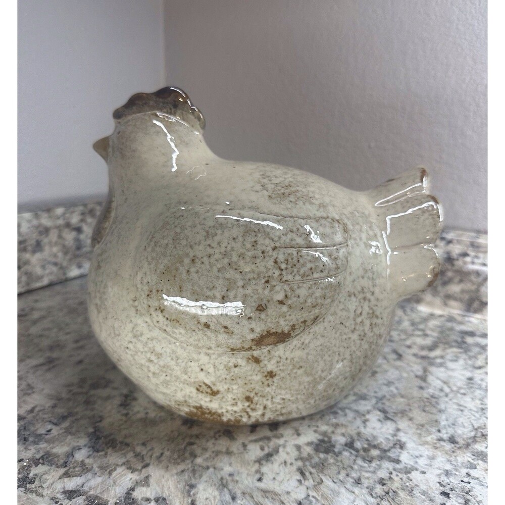 Vintage Creative Co-op Ceramic Stoneware Large Hen Made In USA